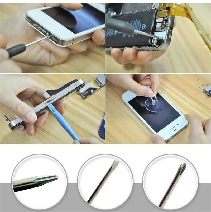 Cell Phones 11 in 1 Screwdrivers Tool Set Opening Pry Repair Tool Kits for iPhone Samsung LCD Screen Repair (10)