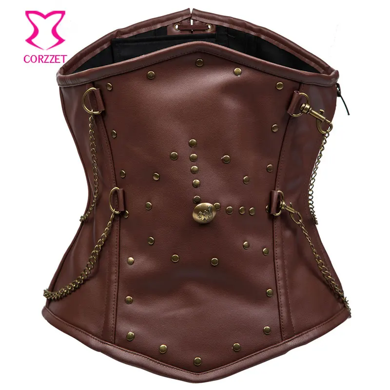 faux leather waist corset