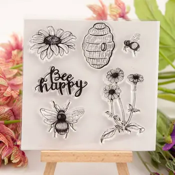 

ZFPARTY Bee Transparent Clear Silicone Stamp/Seal for DIY scrapbooking/photo album Decorative card making