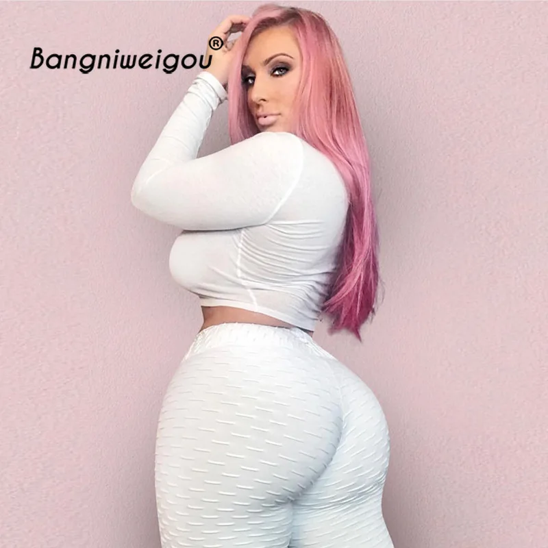 

Sexy Push Up Workout Neon Green Leggings High Waist Leggins Wrinkle Absorbent Breathable Pants Women Gym Leggings Dropshipping