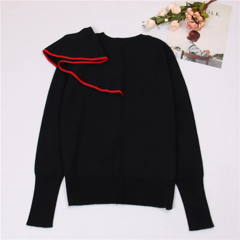 SRUILEE Design Sweet Ruffles Splice Sweater High-End 2018 New Spring Autumn Cute Jumper Women Sweater Pullover Knit Tops Runway SRUILEE Design Sweet Ruffles Splice Sweater High-End 2018 New Spring Autumn Cute Jumper Women Sweater Pullover Knit Tops Runway