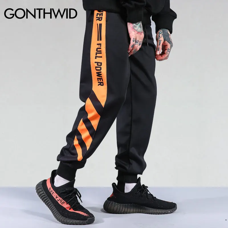 

GONTHWID Striped Patchwork Harem Pants Mens 2019 Hip Hop Printed Color Block Casual Joggers Sweatpants Trousers Male Streetwear