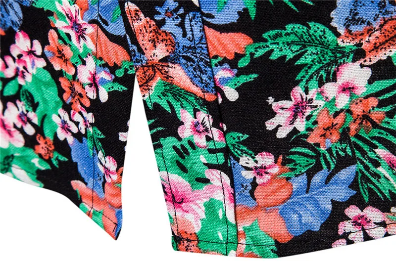 Новое поступление большая Размеры рубашка Для мужчин с длинным рукавом рубашки с цветочным узором Для мужчин s Повседневное в стиле «панк-рок» вечерние блузок, свадебных украшений в гавайском стиле уличная