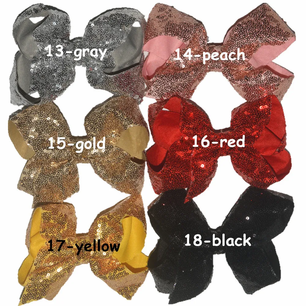

A-STYLE 36pc/lot 6" JOJO BOW,Sequin Hair Bow Large Sequin Bows for Girls Headband Hair Accessories