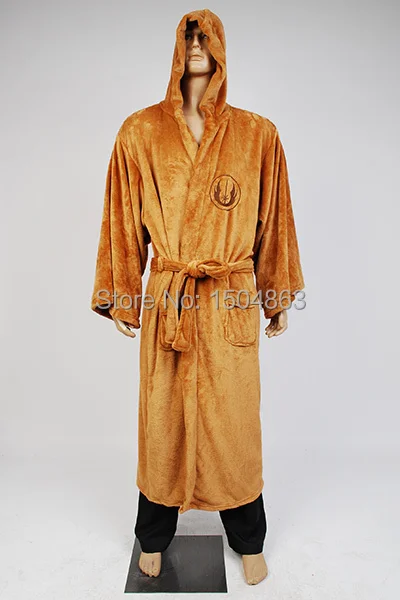 Star Wars Jedi Knight deluxe Robe Для ванной Халат darh Вейдер Косплэй костюм коричневый халат платье одежда для сна пижамы