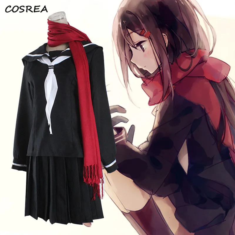 

Anime Kagerou Project Tateyama Ayano Cosplay Costumes Women Black Sailor Suit Uniform Dress Outfit Halloween Party Props Sets