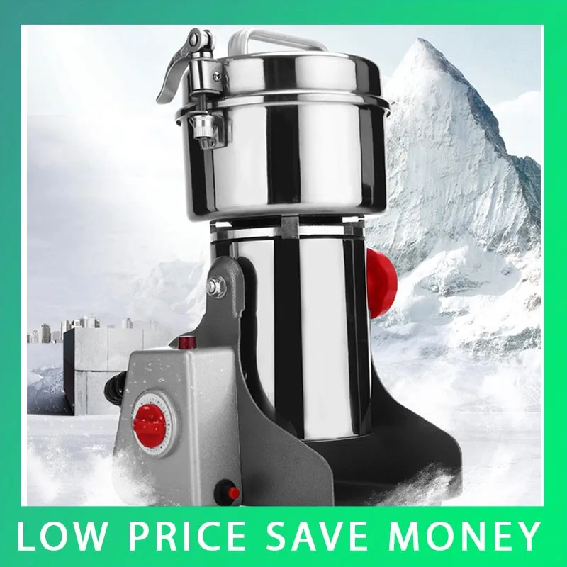Electric Spice and Coffee 150W Grinder Precision Electric Spice//Coffee Grinder Mill with 304 Stainless Steel Liner//Stainless Steel Blades Capacity 50G for Spices Herbs Nuts Grains