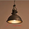 Black retro industrial vintage pendant lamp chain loft dinging ceiling hanging lights iron lampshade metal cage kitchen fixtures ► Photo 2/6