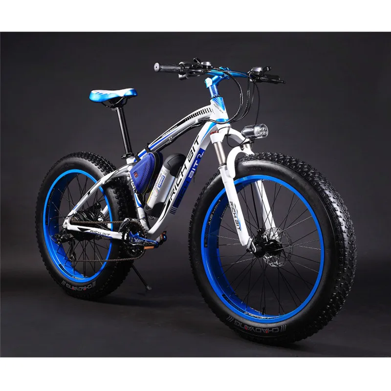 electric fat bike 36v 350w lithium blue