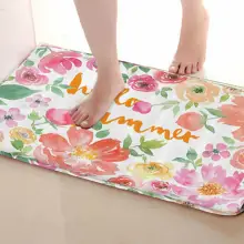 Цветочный стиль коврик для ванной комнаты, смешной Противоскользящий коврик для ванной, занавески для душа s аксессуары, соответствующие вашей душевой занавеске