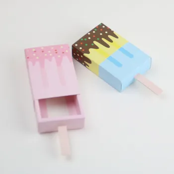 

3D Ice cream Cardboard Box Chocolate Packaging Box e-co friendly Gift Box Birthday Party Supplies