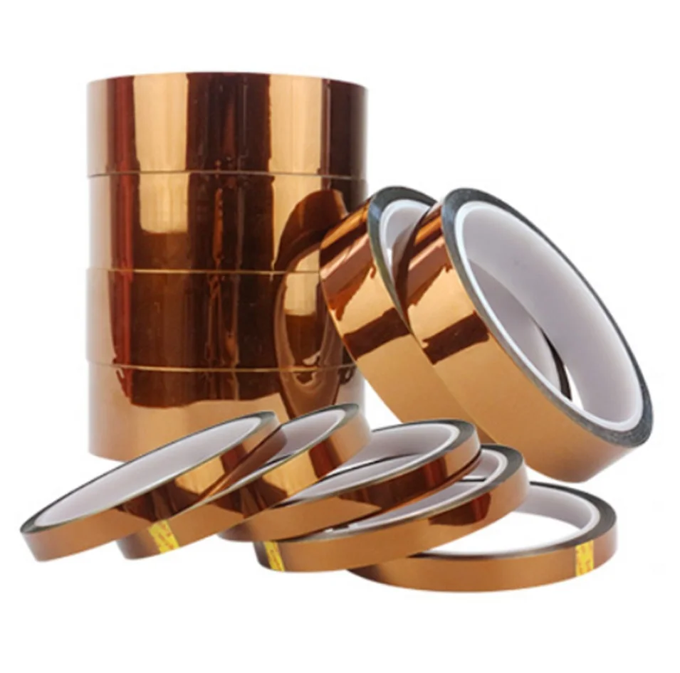 

5MM 8MM 10MM 12MM 15MM 20MM 30MM X33Meter Heat Resistant Polyimide Tape High Temperature Adhesive Insulation Kapton Tape 1PCS