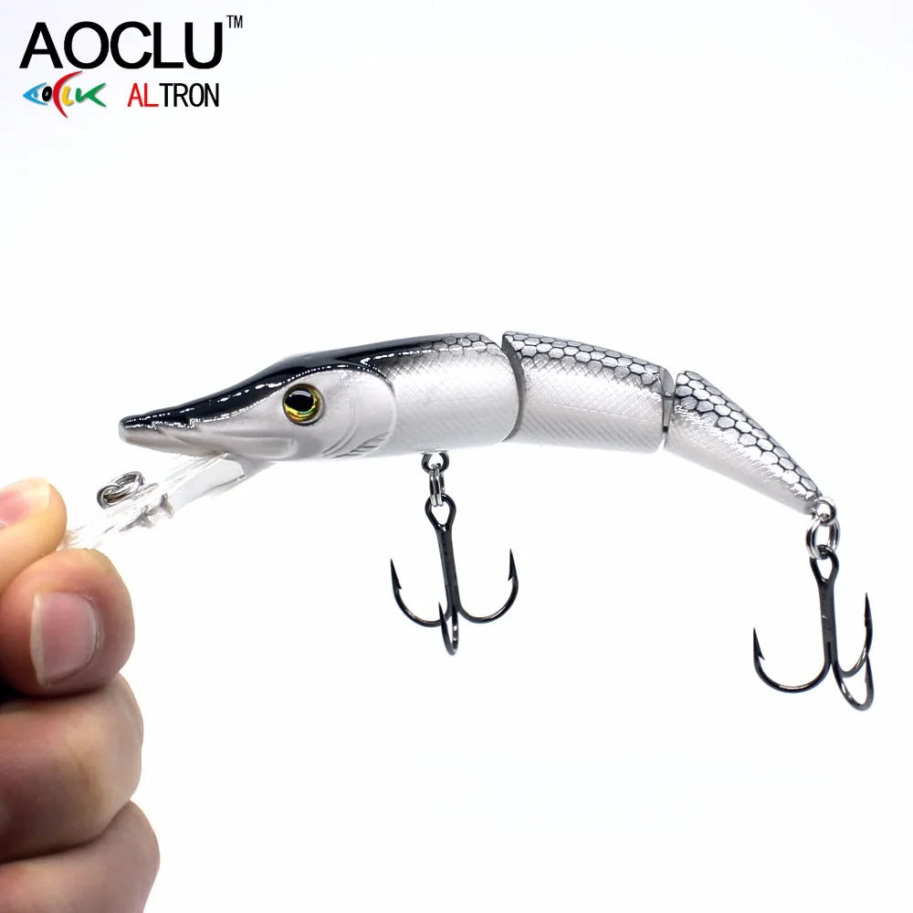 

AOCLU Artificial wobbler 105mm 17.4g Sinking Pike Hard Bait Minnow Depth 0.5-1.8m fishing lure VMC hooks 6 colors tackle