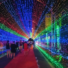 Светодио дный свет шнура 30 м 200 светодио дный праздничное освещение гирлянда Рождественские огни вечерние наружной отделки Водонепроницаемый Plug