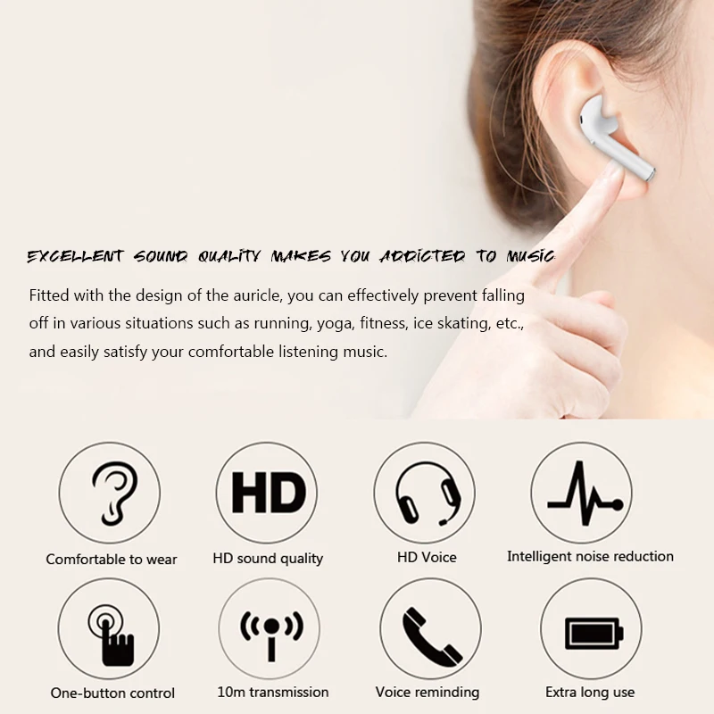 I7s TWS мини bluetooth наушники стерео беспроводные гарнитура с микрофоном для Iphone Xiaomi