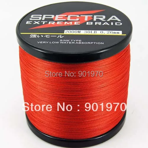 Free Shipping extreme high power 4strands 2000m 30lb PE fishing line