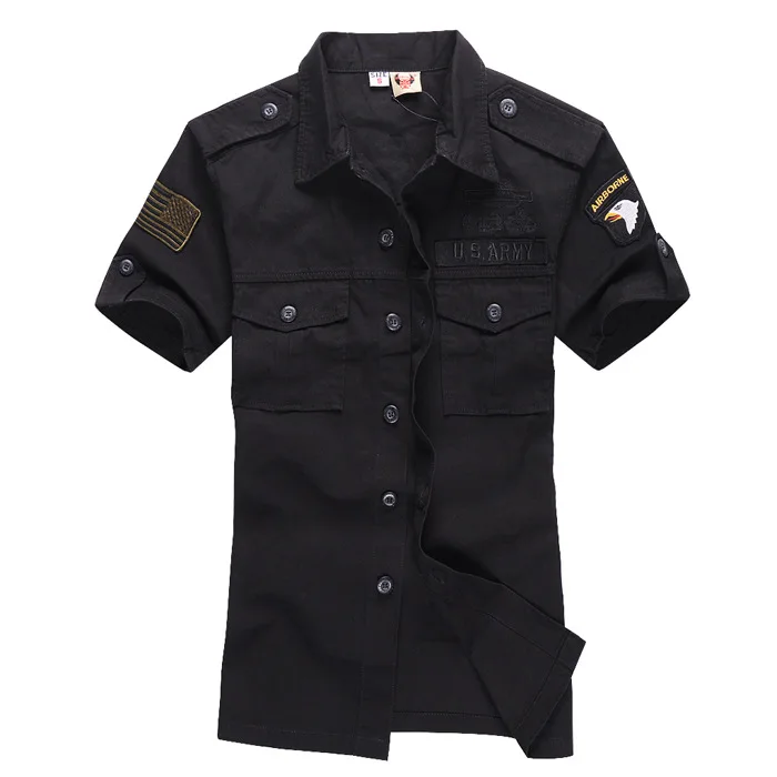  Military Uniform Mens Summer army Camouflage shirt Men Mlitary Tactical 100% Cotton Shirt US Airbor