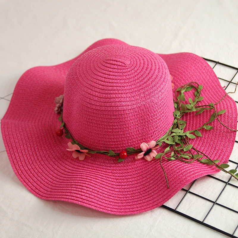 Женские шапки, модные, лаконичные, милые, Sombrero Mujer, Цветочный декор, сплошной цвет дышащий, универсальные, женские шляпы от солнца