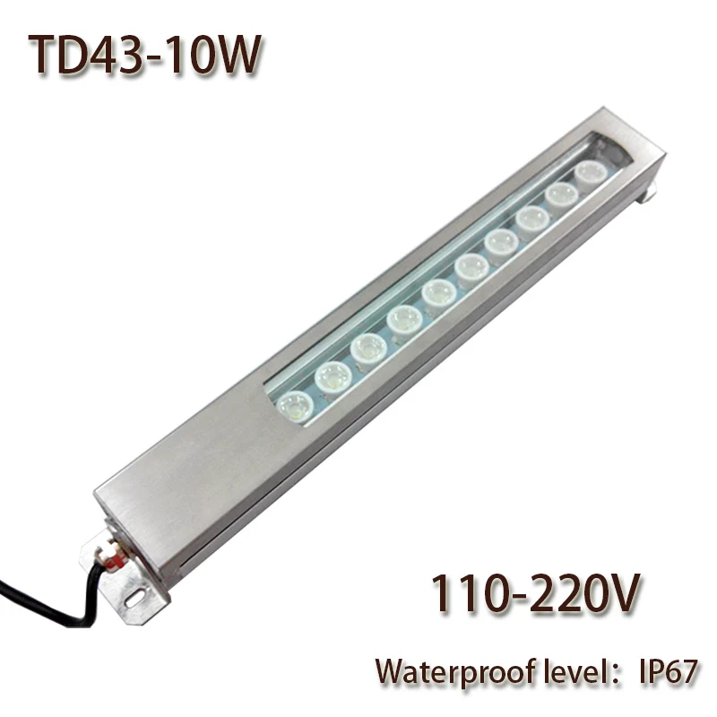 

HNTD Led Panel Light 10W AC 110V/220V Concentrating Metal LED work light waterproof IP67 CNC machine work tool lighting TD43