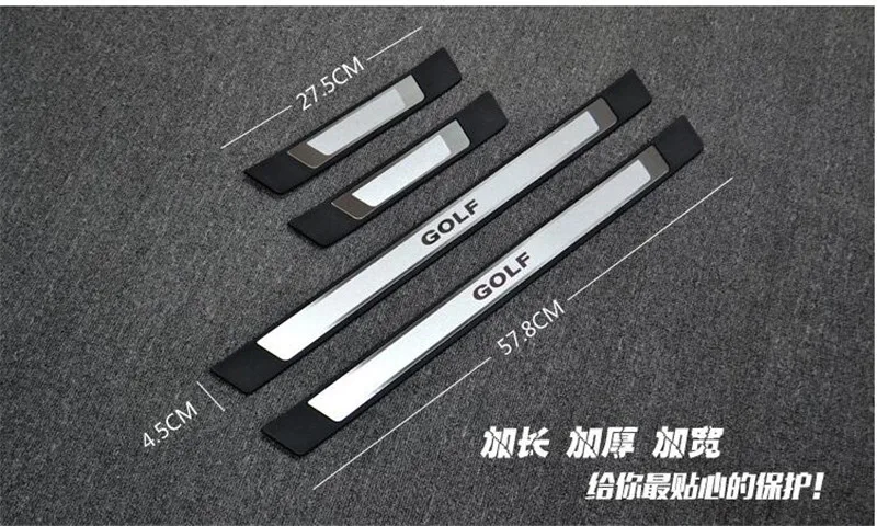 

High quality stainless steel Scuff Plate/Door Sill Protector Sticker Car Styling For Volkswagen Golf 7 Car styling