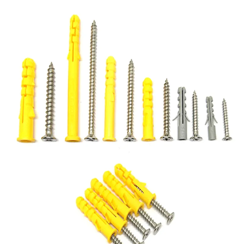 

Small yellow croaker plastic expansion tube screw connector M6*30 expansion tube + stainless steel / color zinc screw (50 sets)