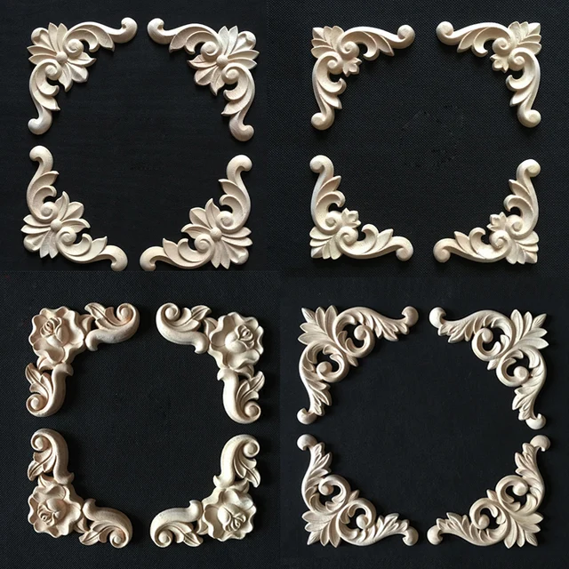 Fashion Irregular Wood Carving 6 Pcs Cabinet Door Frame Nautical Fashion Irregular Wood Carving 6 Pcs Cabinet Door Frame Nautical Home Decor Wooden Plaque Signs Furniture Decorative Liques