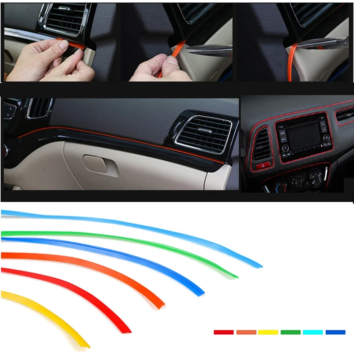 1Meter DIY Car Grille Interior Exterior Mouldings Trim Decorative Strip Line|decorative strip|moulding trimmoulding trim strip - AliExpress