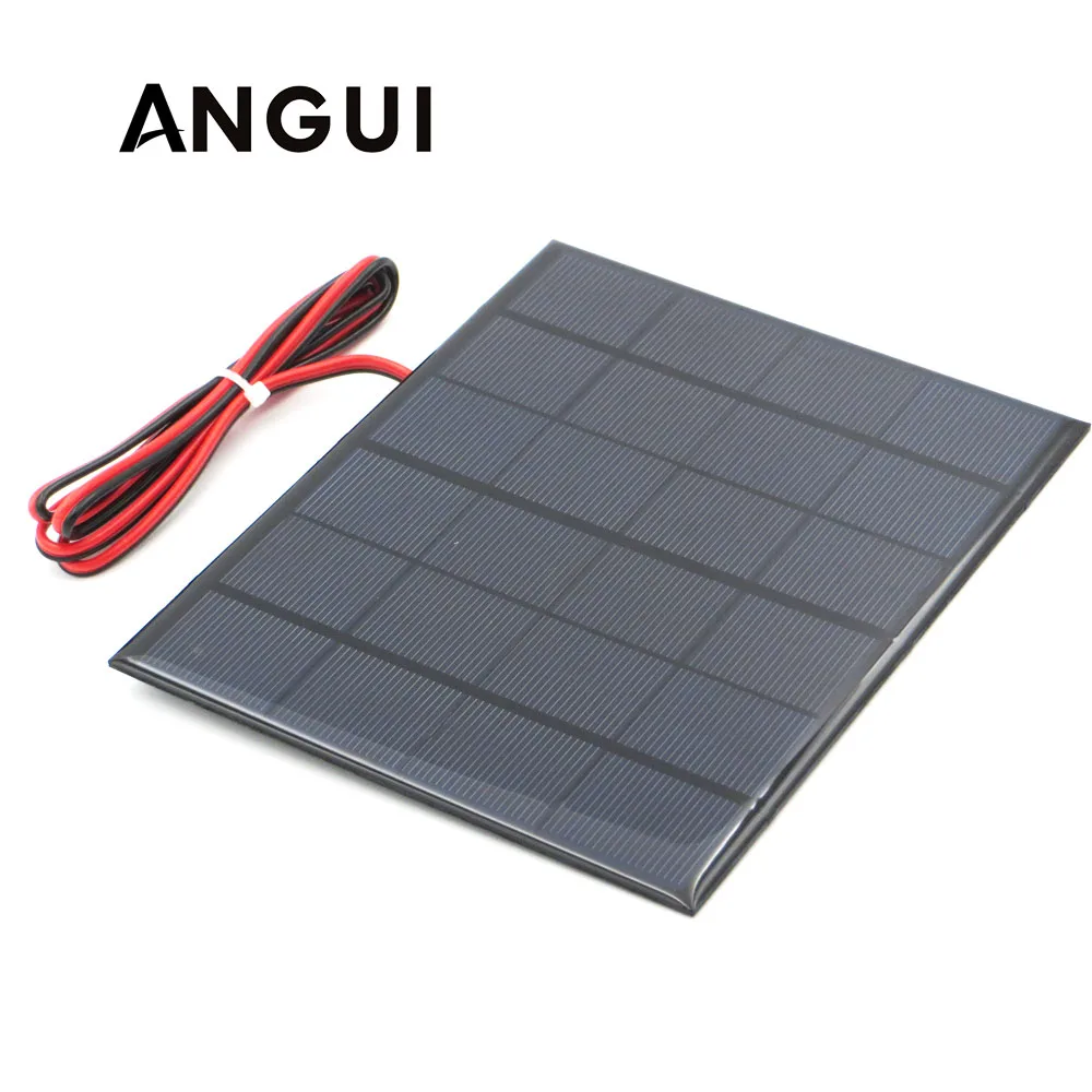 

6V 3.5Watt with 100cm extend cable Solar Panel Polycrystalline Silicon DIY Battery Charger Module Mini Solar Cell wire toy