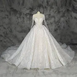 2019 Новое дизайнерское шикарное бальное платье, свадебное платье, роскошное свадебное платье цвета шампанского и цвета слоновой кости