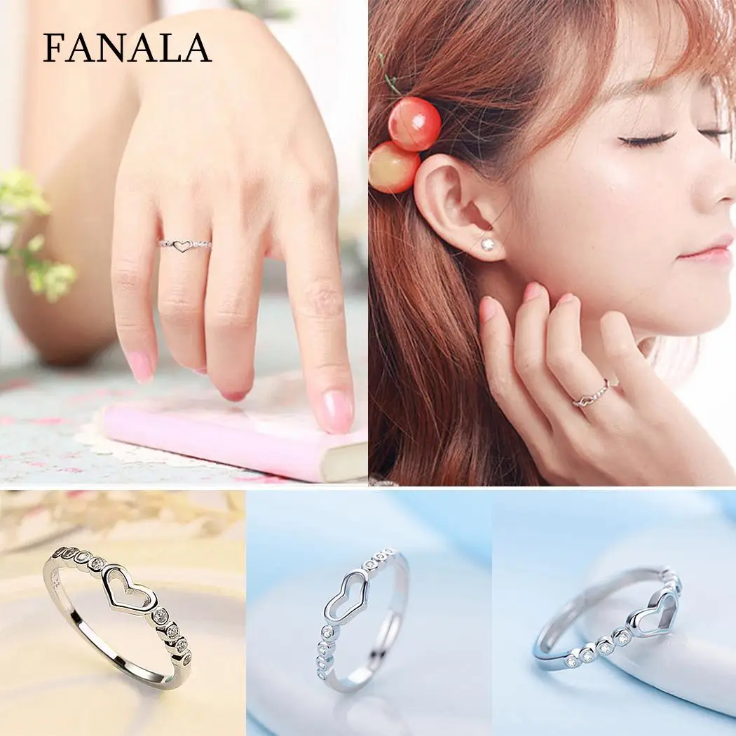 

Casual Fashion Women Hollow Out Artificial Jewelry Charm Wedding Ring