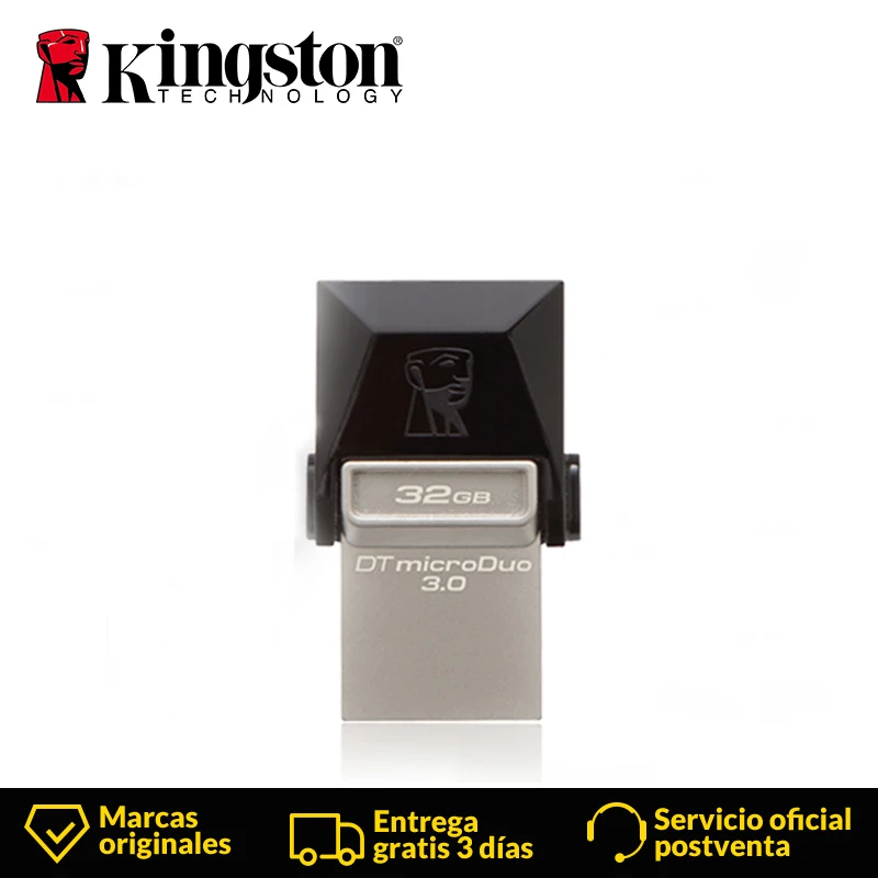 

Kingston Technology DataTraveler micro DTDUO3 32GB USB 3.0 (3.1 Gen 1) USB Type-A connector Swivel, Black Sliver Flash Drive