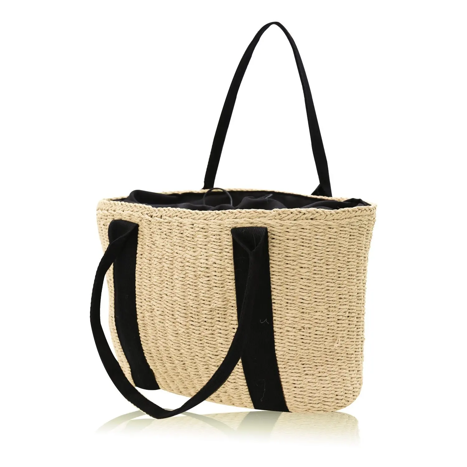 

ABDB Women handbag Polyester cotton+paper rope For Holiday, Beach, Leisure High-capacity Tote Bag