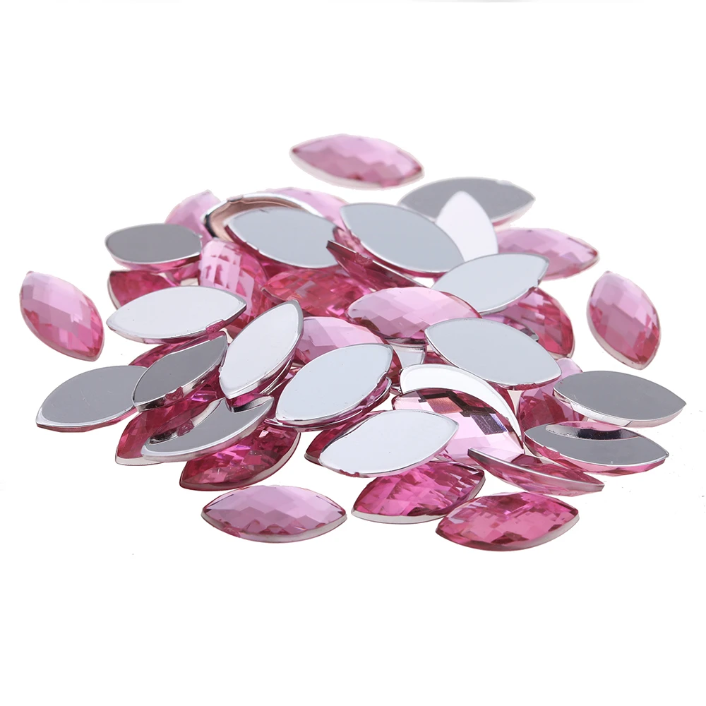 03light pink 50pcs Для творчества драгоценные камни 7x15 мм 50 шт Маркиза огранка маркиз нормальные цвета Акриловые стразы для ногтевого дизайна украшения - Цвет: 03light pink 50pcs