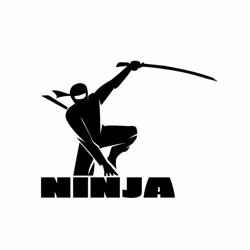 15*11.6CM Ninja Coming Watch Out Warrior Mask Car Sticker Decal Soldier Black/Silver Covering The Body Vinyl c1-7015 | Автомобили и