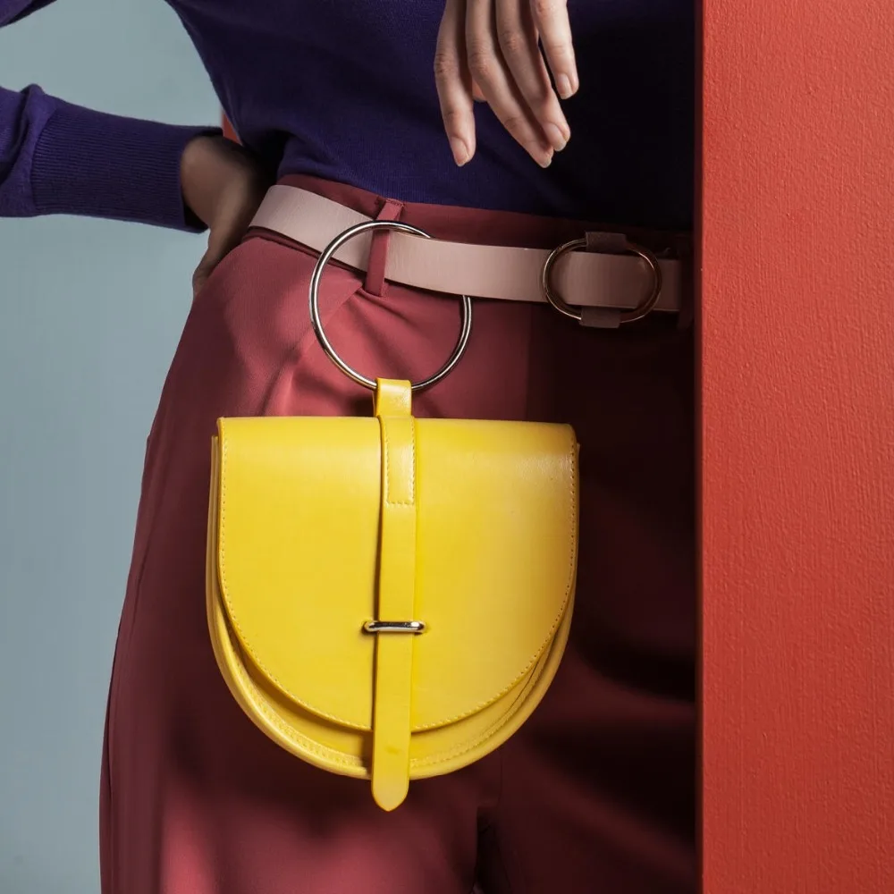 

Bags for women Big name with the minimalist fashion handcuffs ring bag female shoulder diagonal saddle bag enchanting