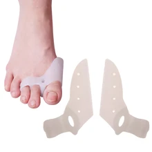 1 пара косточка на большом пальце протектор три отверстия ортопедические поставки силиконовый гель разделительный буйон регулятор Hallux вальгусные носки для ног