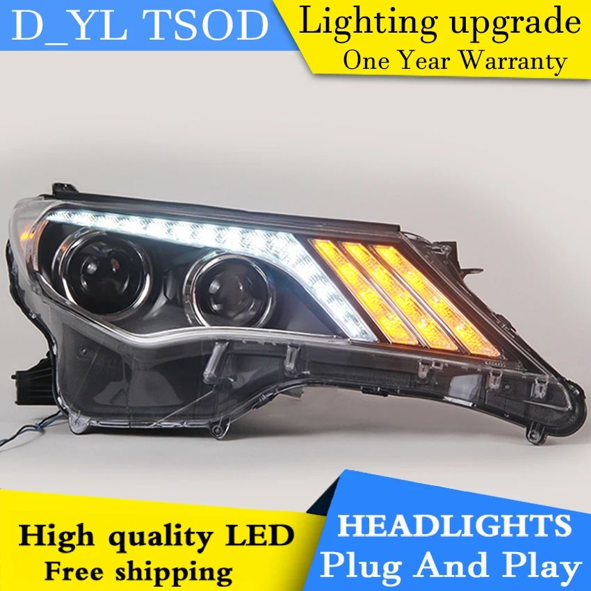 Car Styling LED Head Lamp for Toyota rav4 headlights 2013 2015 RAV4 led