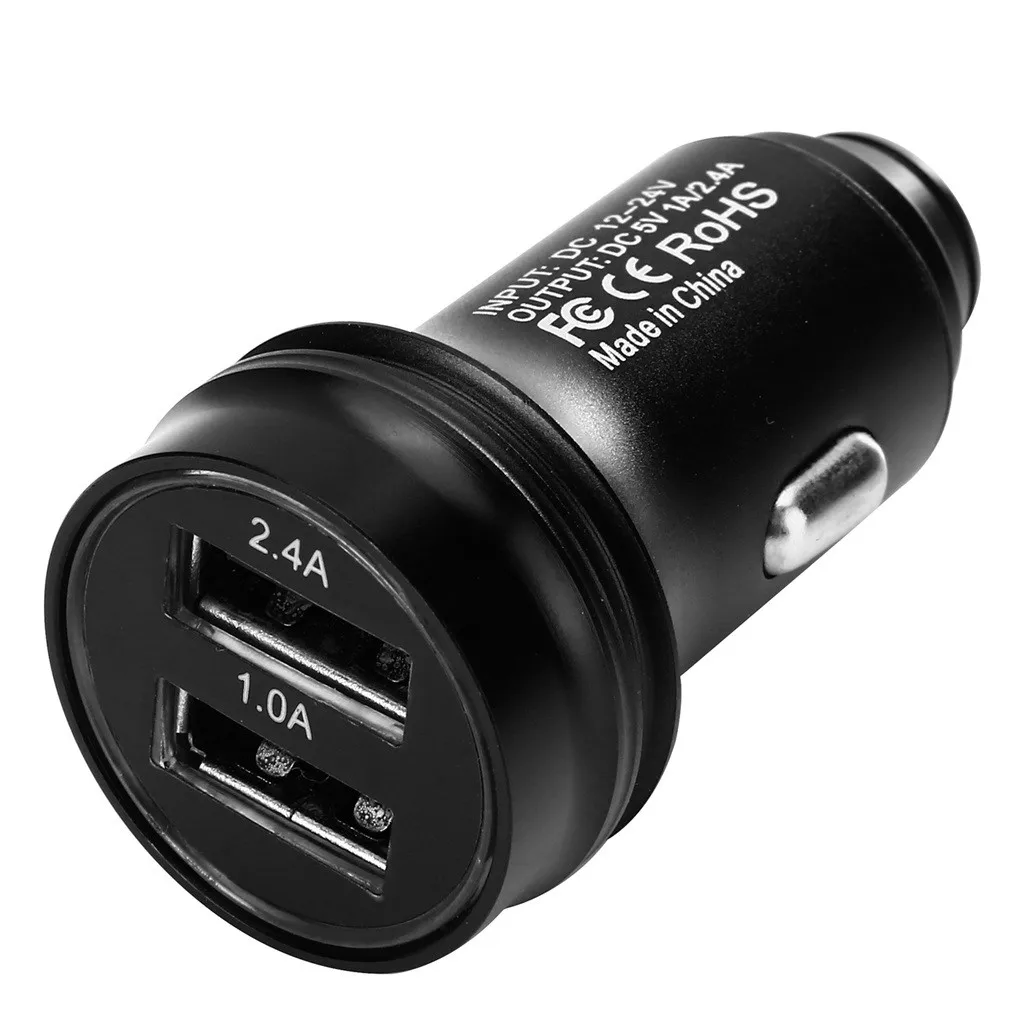 Автомобильное зарядное устройство 5 В/2.4A/1A Quick Charge двойной usb-адаптер напряжения для телефонов автомобильные аксессуары