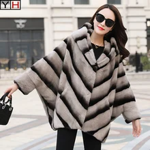 new mink fur coats. ladies' medium length full mink Cape shawl imported mink fur coat 100%natural mink fur coat