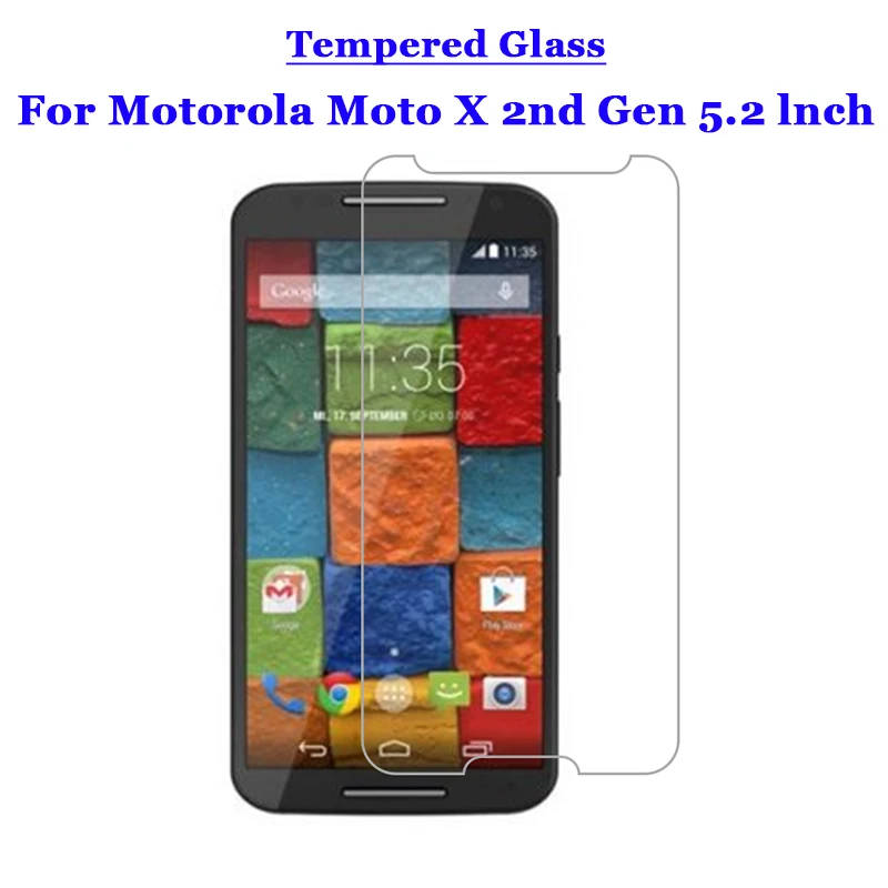 

For Moto X2 Tempered Glass 9H 2.5D Premium Screen Protector Film For Motorola Moto X 2 2nd Gen X+1 2014 X2 5.2" XT1095 XT1097
