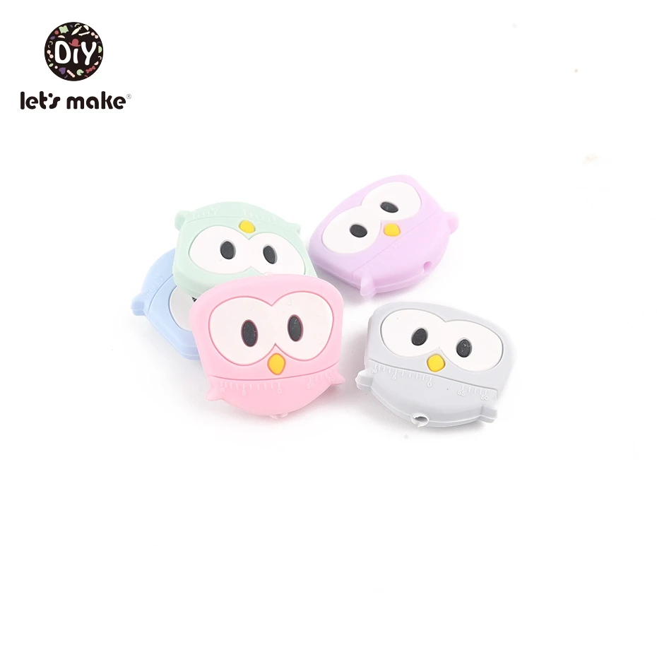 

Let's Make 20pcs Owl Teething Beads 100% Silicone Teethers Angry Of Bird Shape DIY Pacifier BPA Free Baby Teethers Free Shipping