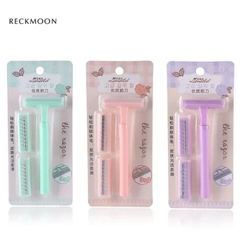 

1pc Razor Handle + 2Pcs Women Razor Blades,High Quality Women' Shaver Blades Handle Replacement Triple Blade Epilator Women Care