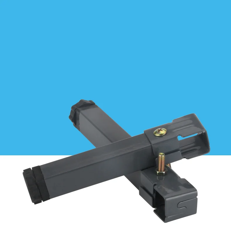  Adjustable Height Clamp Tube Leg Metal Square Bed Riser Table Legs for Tatami Bed Frame Fixed Suppo