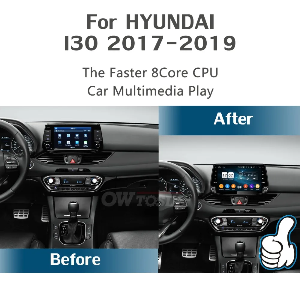Cheap 9" IPS Octa Core 4G RAM+64G ROM Android 9.0 Car DVD Radio GPS For Hyundai I30 2017 2018 2019 DSP CarPlay Parrot BT Stereo Adas 2