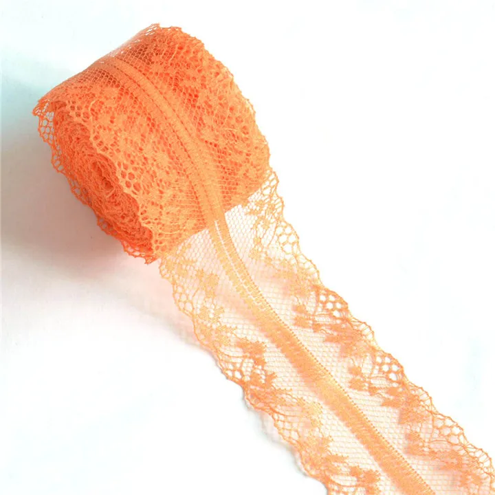 5  4cmx10M No Stretch Lace Trim Ribbon DIY Garment Tissu Fabric Accessories Lace Ribbon For Sewing Curtain Needlework Lace Ribbon
