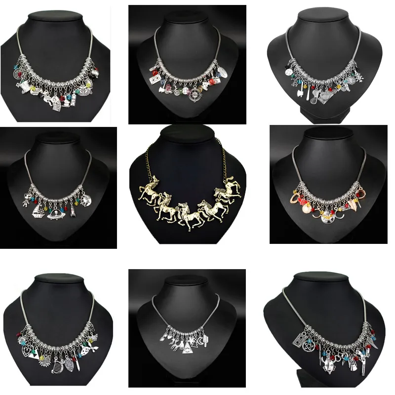 

Stranger Things Necklace Game of Thrones Necklaces Wonder Woman Choker Necklace with Charms Pendants COS Jewelry