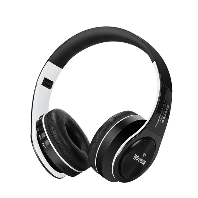 Uyg Беспроводная гарнитура Bluetooth стерео наушники с микрофоном Поддержка AUX TF FM для IPhone Xiaomi телефон компьютер PC - Цвет: Белый
