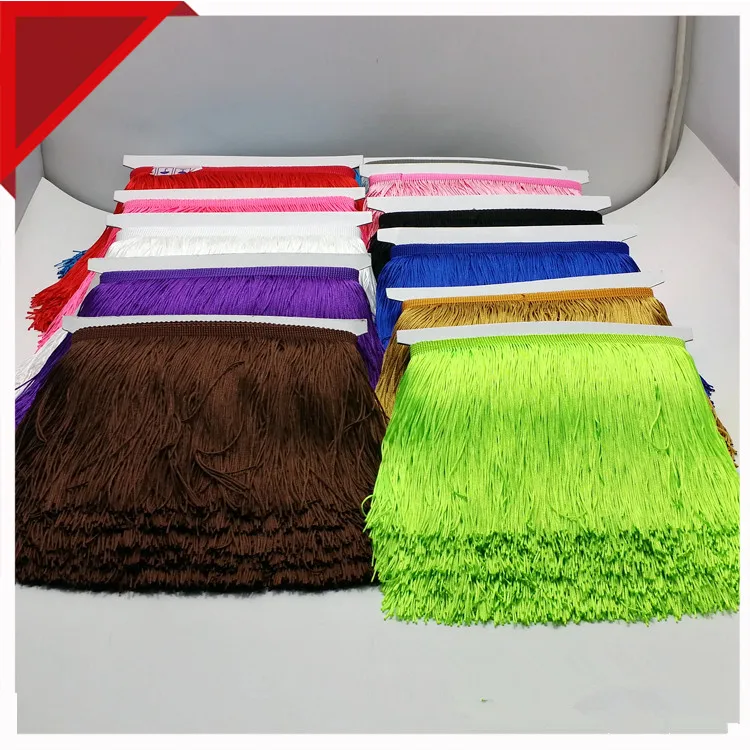 Лента с бахромой из полиэстера шириной 20 см 10 м/лот|fringe trim|tassel fringe trimpolyester tassels |
