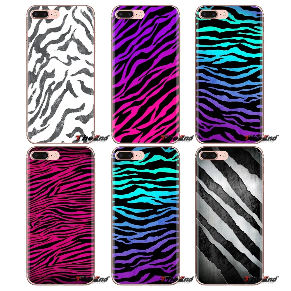 Pastel Teal Tiger neon Zebra Hybrid Transparent Soft Bag Case For Samsung Galaxy A3 A5 A7 A9 A8 Star A6 Plus 2018 2015 2016 2017 |