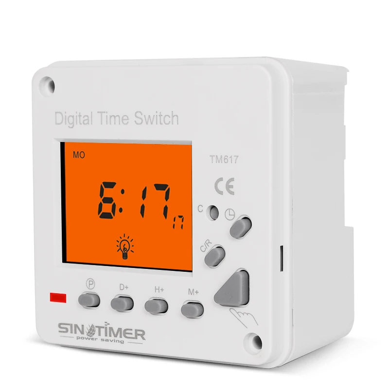 TM617 110V 120V AC Electronic Digital 7 Day Weekly Programmable Timer Switch Time Relay Clock Controller with Blacklight